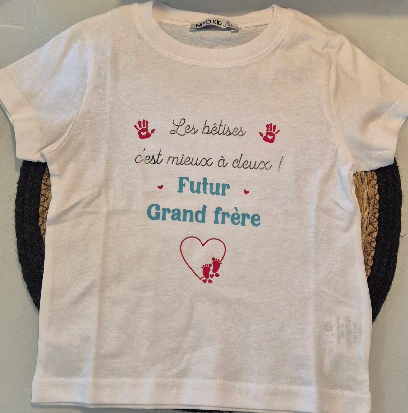 Tee-shirt annonce grossesse personnalisable 
